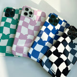 Checkerboard Green Iphone Bumper case (6674347065462)