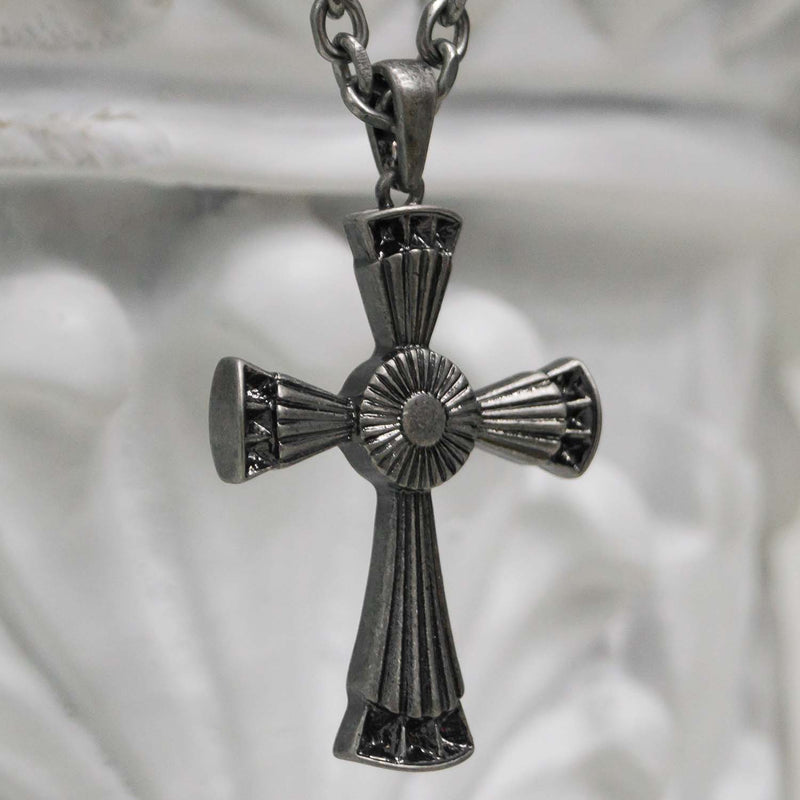 ビームス クロス チェーン ネックレス / [BLESSEDBULLET] BEAMS cross II chain necklace_dark silver/antique silver