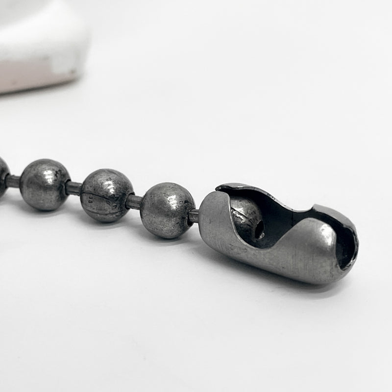 9mm ボールチェーン バレットバック ブレスレット / [BLESSEDBULLET]9mm ball chain bulletback bracelet_dark silver