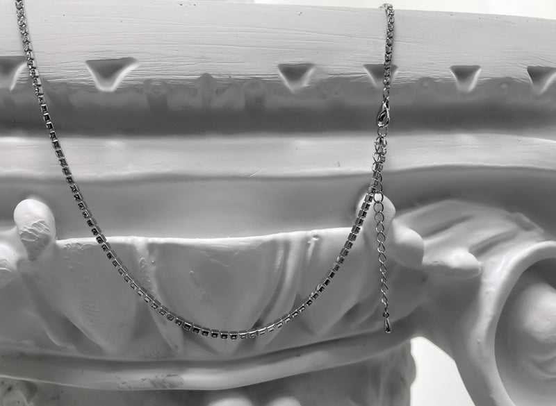 [BLESSEDBULLET]zirconia chain necklace (6584718491766)