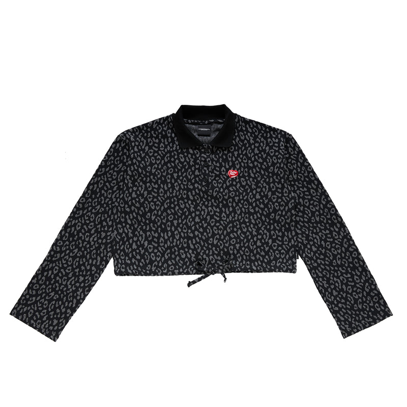 LEOPARD POLO CROPPED TEE-BLACK (6541866106998)