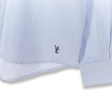 VZロゴビックオーバーフィットオックスフォードストライプシャツスカイブルー/VZ Logo Big Over Fit Oxford Stripe Shirt Skyblue (6683362787446)