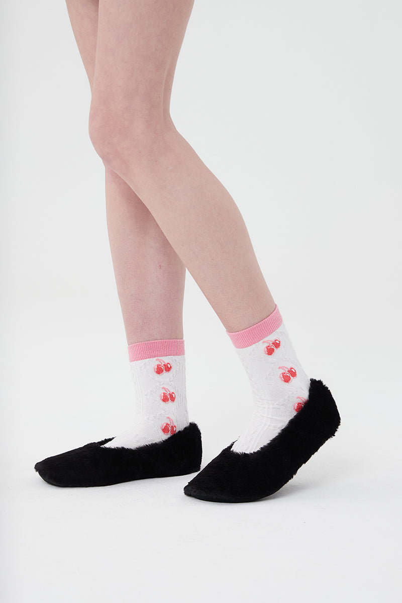 スモールチェリーパターン靴下セット／SMALL CHERRY PATTERN SOCKS SET [MULTI]