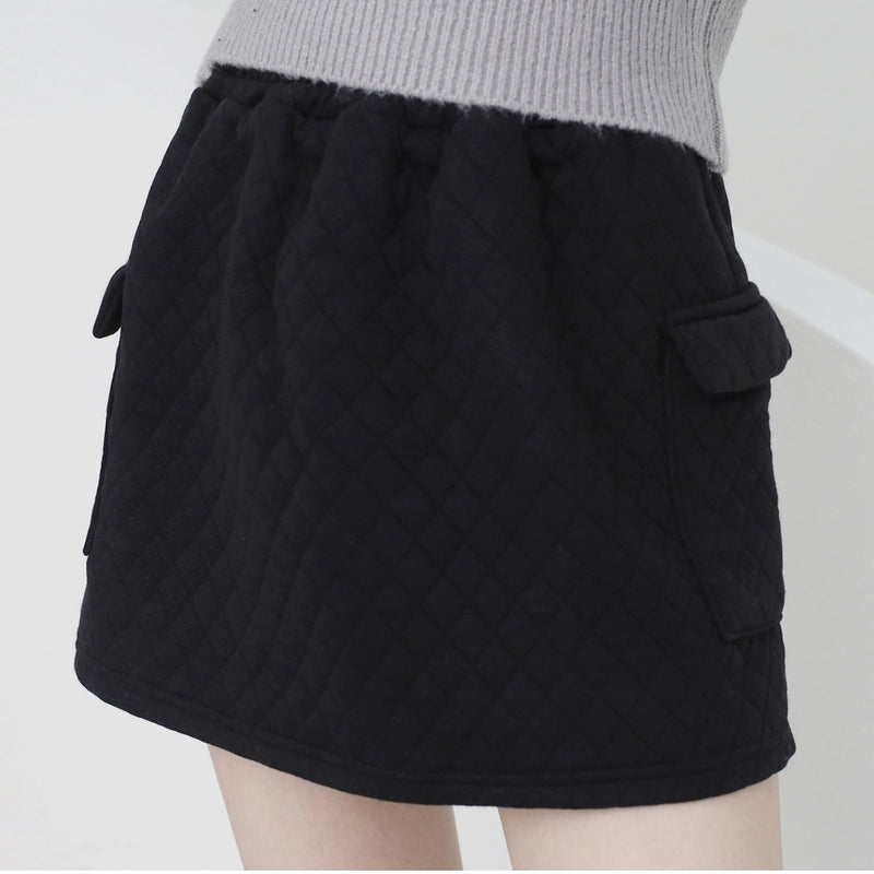 ロザキルトポケットスカート / Rosa quilted pocket skirt