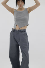 アンバランススリーブレス/Unbalanced sleeveless (3color)