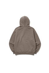 アークロング刺繡フーディー/Arch-logo embroidered hoodie [rose brown]