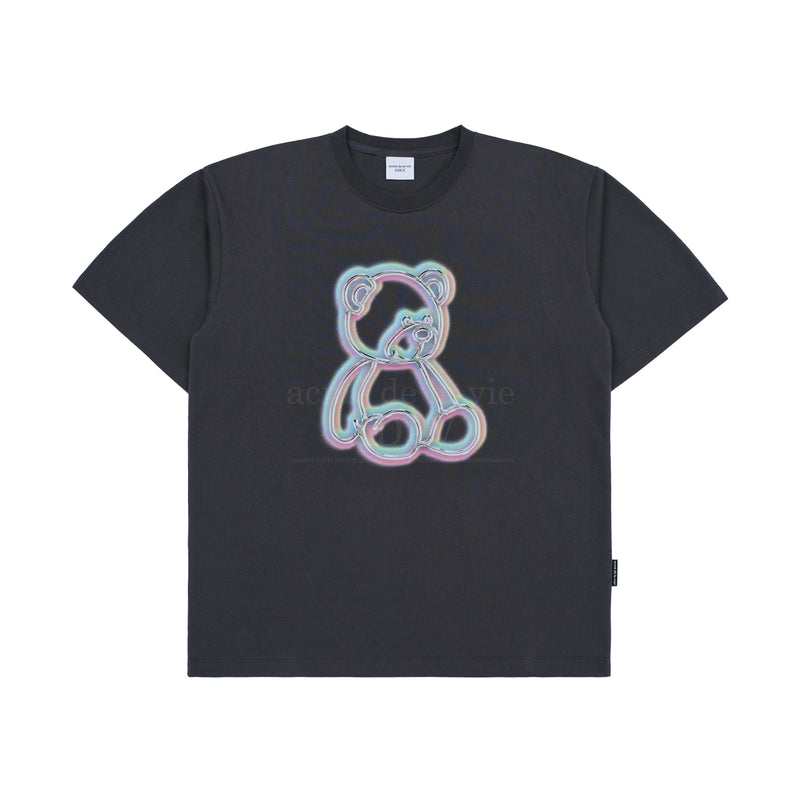 メタルラインベアショートスリーブTシャツ / METAL LINE BEAR SHORT SLEEVE T-SHIRT CHARCOAL