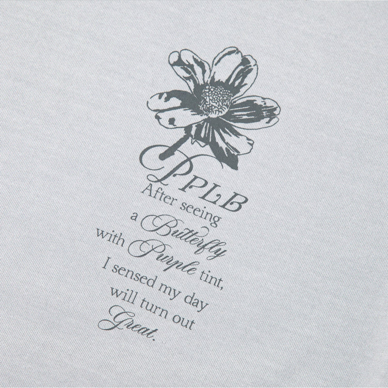 ピグメントフラワーオーバーフィットTシャツ / pigment flower ovre-fit tee (PT0076-1)