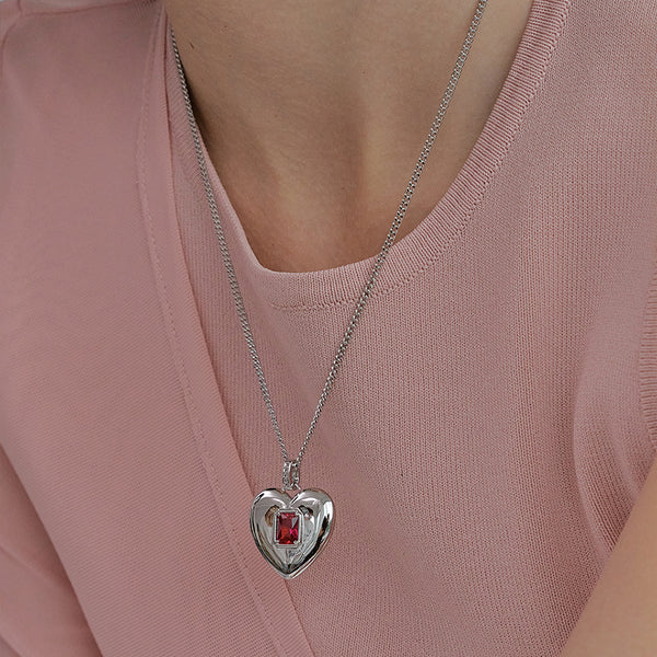 ブティックハートペンダントネックレス/boutique heart pendant necklace