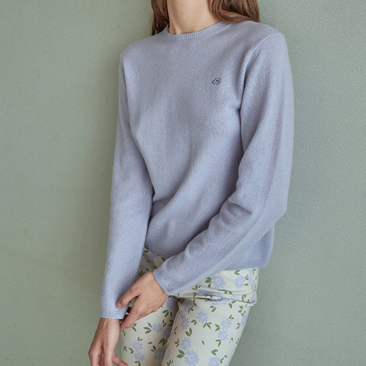 100%cashmere round neck basic top_lilac frost (6653738614902)