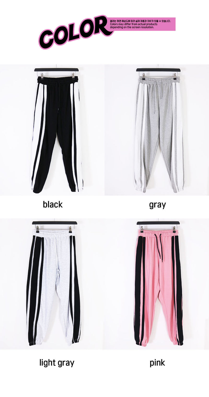 プレイヤラインジョガーパンツ / playa line jogger pants (4 color)