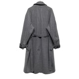 [WOOL 50%] [MADE] wool maxi trench mac coat