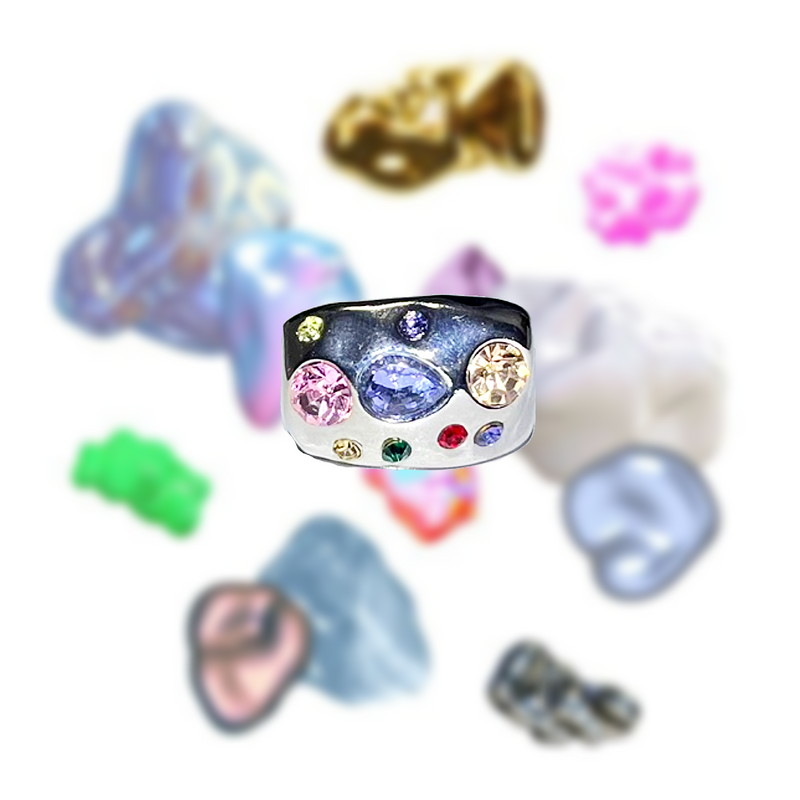 [aespa Karina] シルバージェムストーンリング / Silver gemstone ring_2