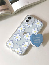 ブルーフラワージェリーケース (アイフォンケース) / Blue flower jelly case (iphone case)