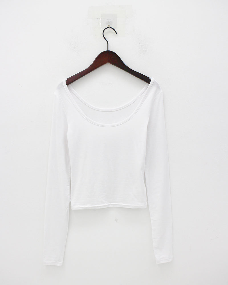 レイヤーUネックTシャツ / Layer U Neck T-shirt (4color)