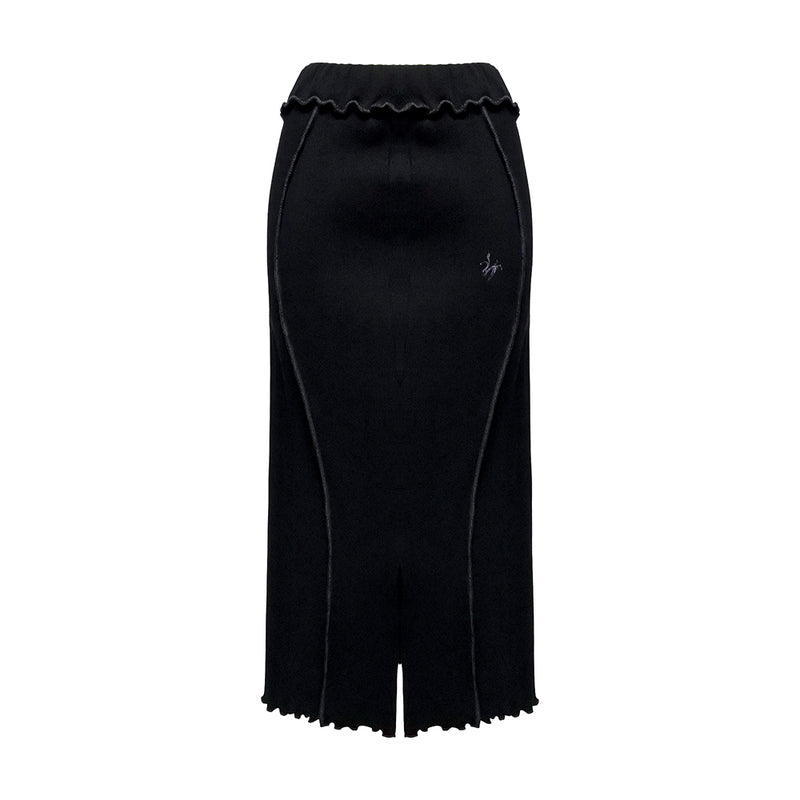 layer long skirt - black (6643732119670)