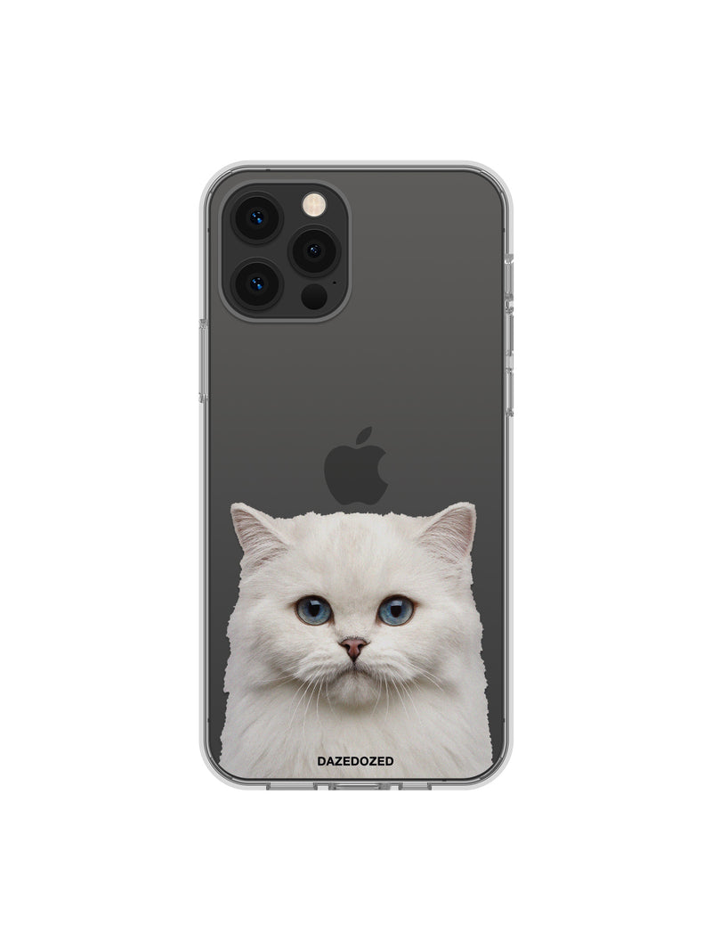 キャットウィズブルーアイズフォンケース / White Cat With Blue Eyes Phone Case