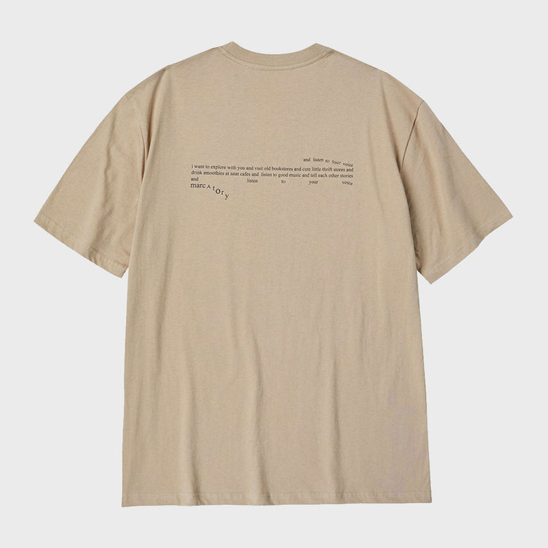 ホープレターリングTシャツ/HOPE LETTERING T-SHIRT (SAND)