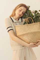 [BREEZE] Crochet Summer Knit Cardigan_BLACK (CTD1) (6553322356854)
