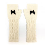 リボンウールハンドウォーマー/Ribbon Wool Hand Warmer [Ivory]