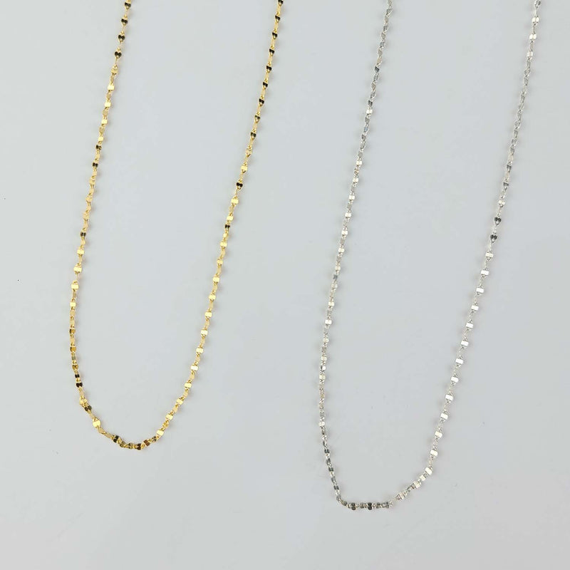 Silver chain necklace (SET) (6655941640310)