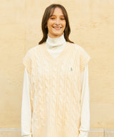 マークオーバーサイズニットベスト/RCH mark oversize knit vest ivory
