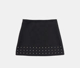 ボールスタッズスエードミニスカート/Ball stud suede mini skirt