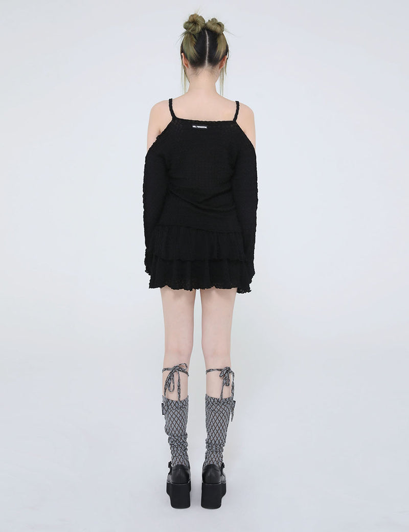 リンプルパンツスカート/RIMPLE PANTS SKIRT(BLACK)