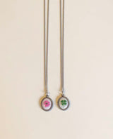 フラワーペンダントネックレス/Flower Pendant Necklace (2 Designs)