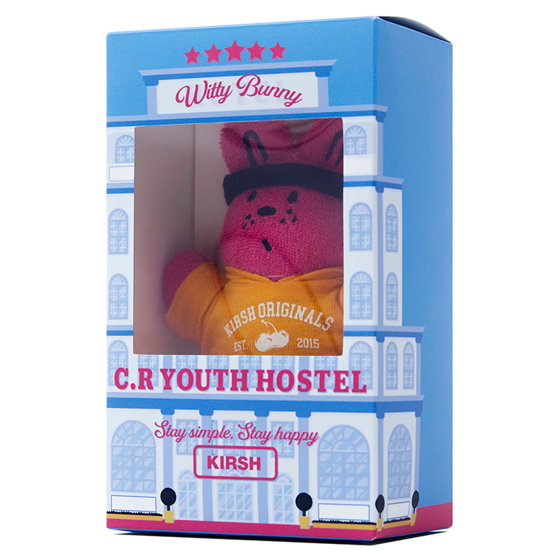 WITTY BUNNY RUGBY PLAYER KEYRING [PINK]