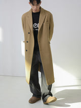 Wide collar wool coat 2color