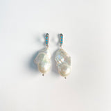 [ Silver 925 ] Baroque Pearl Horsehoof Earrings (6660807098486)