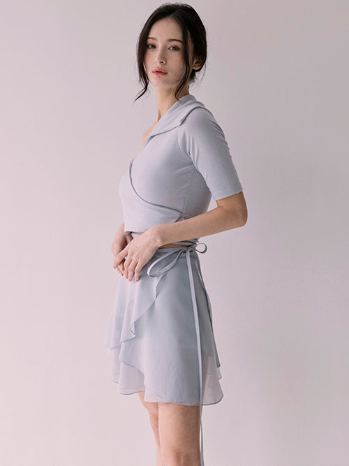 ブレアラップスカート / Blair wrap skirt (Gray)