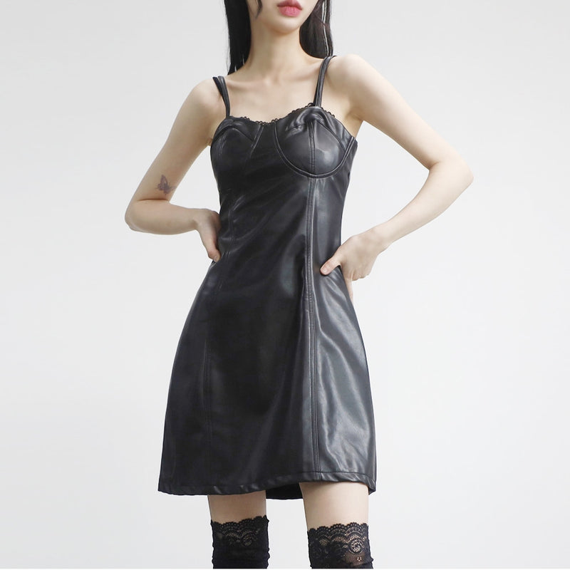 ボーンビスチェレザードレス / Bone Bustier Leather Dress – 60 ...