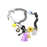 キッチュカラフル テディベアブレスレット/kitsch colorful teddy bear bracelet