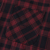 チェックシャツ/クロスレッドブラックチェックシャツ S63