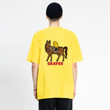 [UNISEX] Horse Smile Back Logo Clip Short Sleeve Tee_5color (6567247052918)