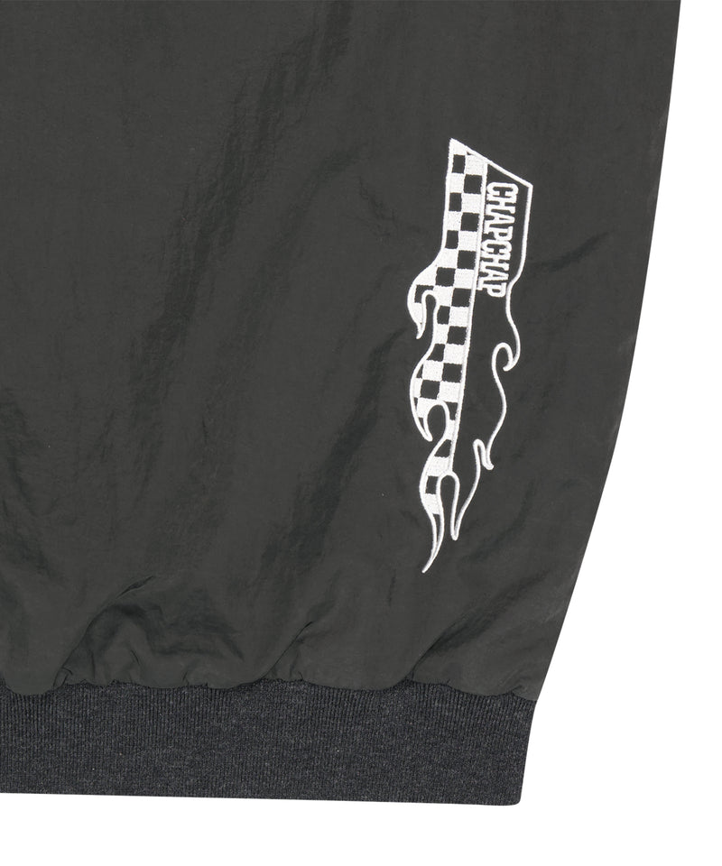 チャップトルネードナイロンクロップジャケット / Chap Tornado Nylon Crop Jacket (Black)
