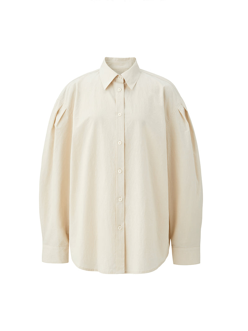 ボリュームスリーブシャツ/Volume sleeve shirts - Cream beige
