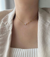 イノセントパールハートツーウェイネックレス/go Innocent pearl heart two-way y guest look necklace(Gold color)