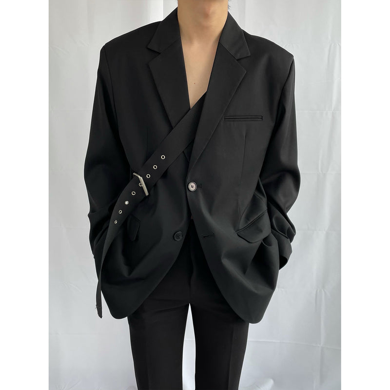 Two-Way Belted Blazer(2color) (6555265466486)