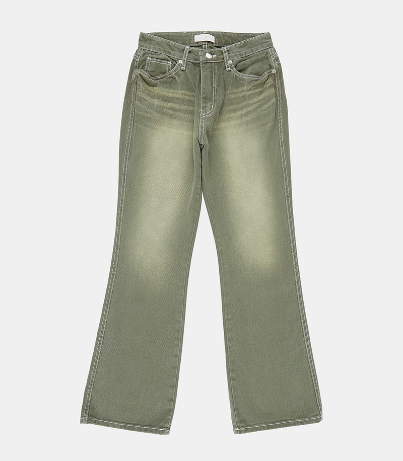 キッチュブーツカットカラーデニムパンツ/Kitsch bootcut color denim pants