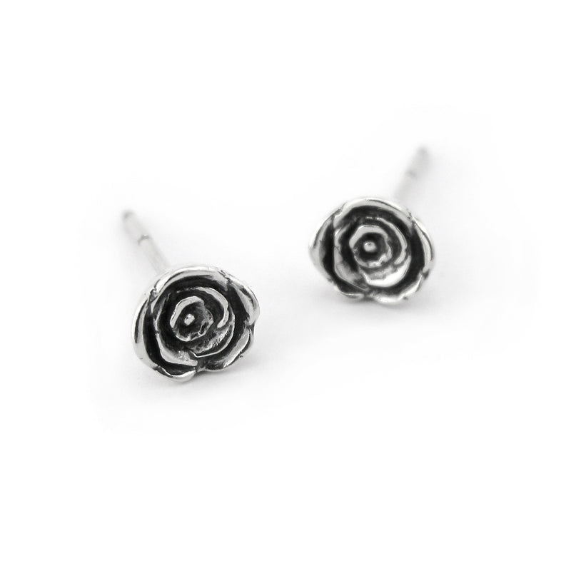 ローズシルバーイヤリング / Rose silver stud earring (4591731900534)