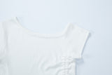 ワンショルダーシャーリングTシャツ / One Shoulder Shirring T-shirt