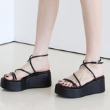 Haren strap full-heeled sandals (6555230044278)