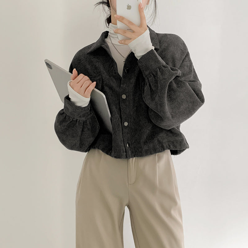 [5color] corduroy pocket jacket