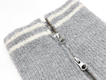 ボウクル2WAYジップアップニット / Boucle 2way Zip-up Knit [Grey]