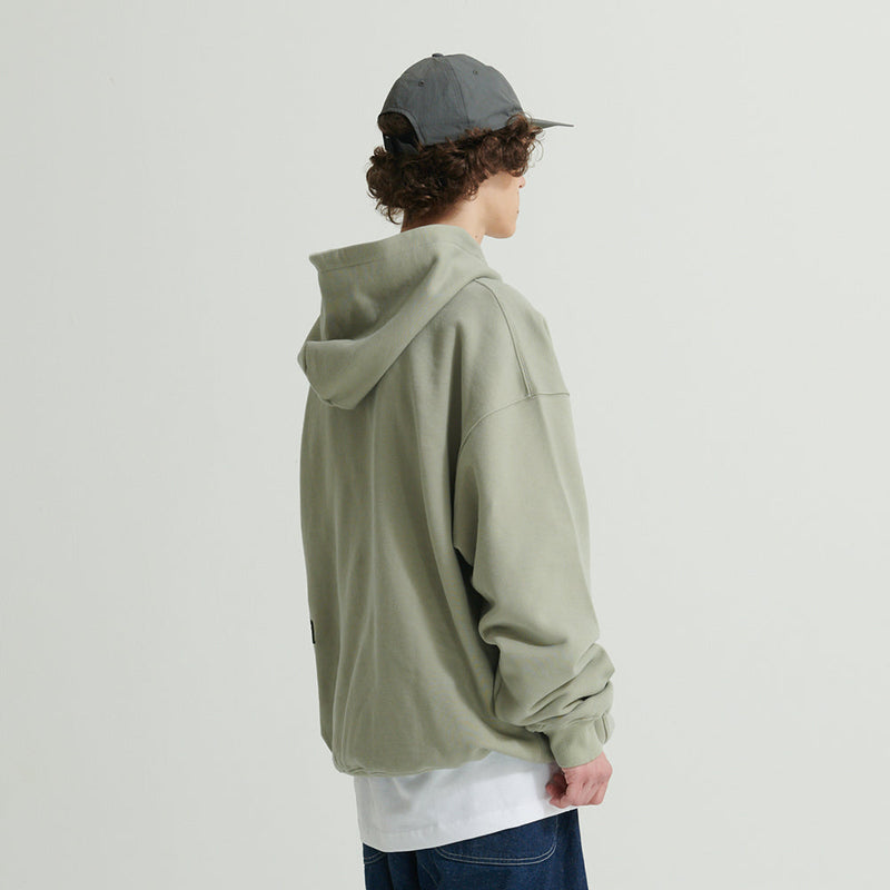WHATTHE 3D ロゴ 刺繍 パｰカー/WHATTHE 3D Logo Embroidered Hoodie (Heavy Sweat) Olive