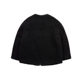 [UNISEX] Reversible Padded Cardigan Coat (Black) (6656652771446)