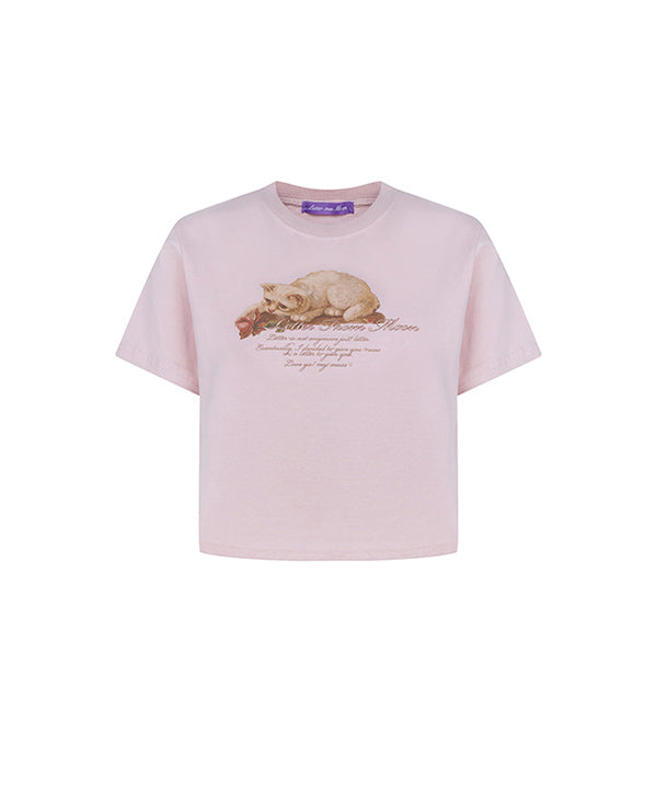 キティーレターTシャツ / KITTY LETTER T-SHIRT (3 colors)